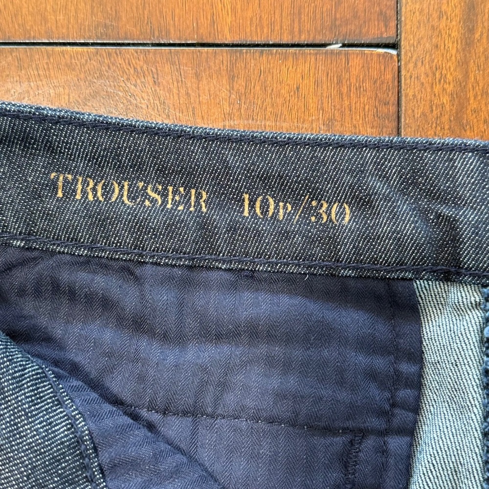 Talbots Womens Wide Leg Trouser Jeans Size 10 Petite Dark Wash Denim Classic - Picture 5 of 9